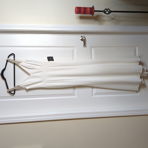 Lulus Celina White Beaded Maxi Dress Formal Prom Wedding NWT Size M - Picture 8 of 14